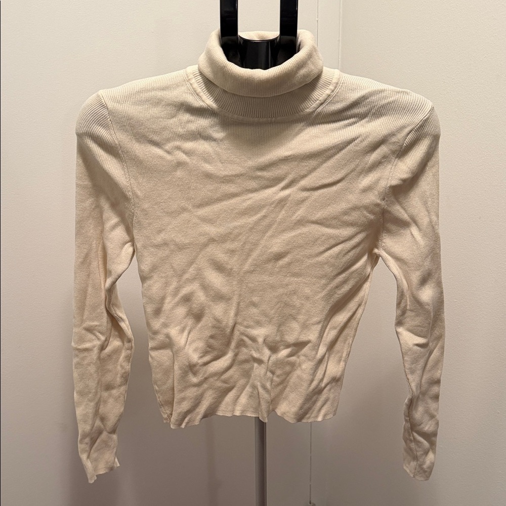Zara Cream Turtleneck Sweater